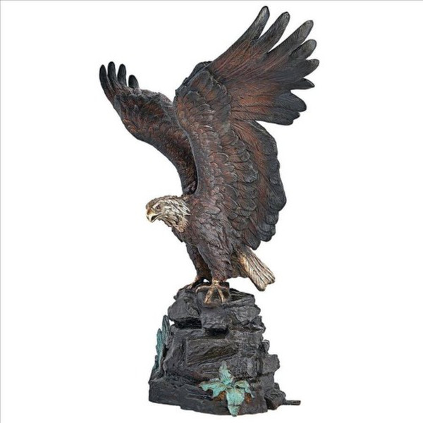 Strength and Patriotism Bald Eagle Cast Bronze Garden Statue large